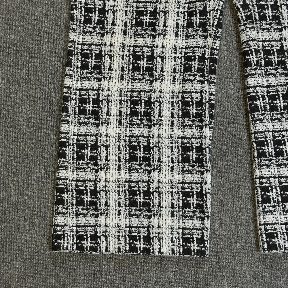 Michael‎ Kors Black & White Tweed Cropped Pants Women's Size Medium Career